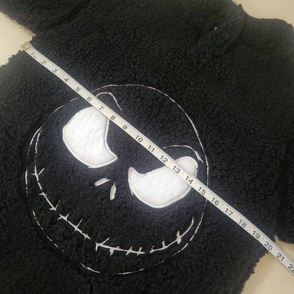 Disney Nightmare Before Christmas Women's Black Jack Skellington Fleece Pullover - Picture 3 of 13